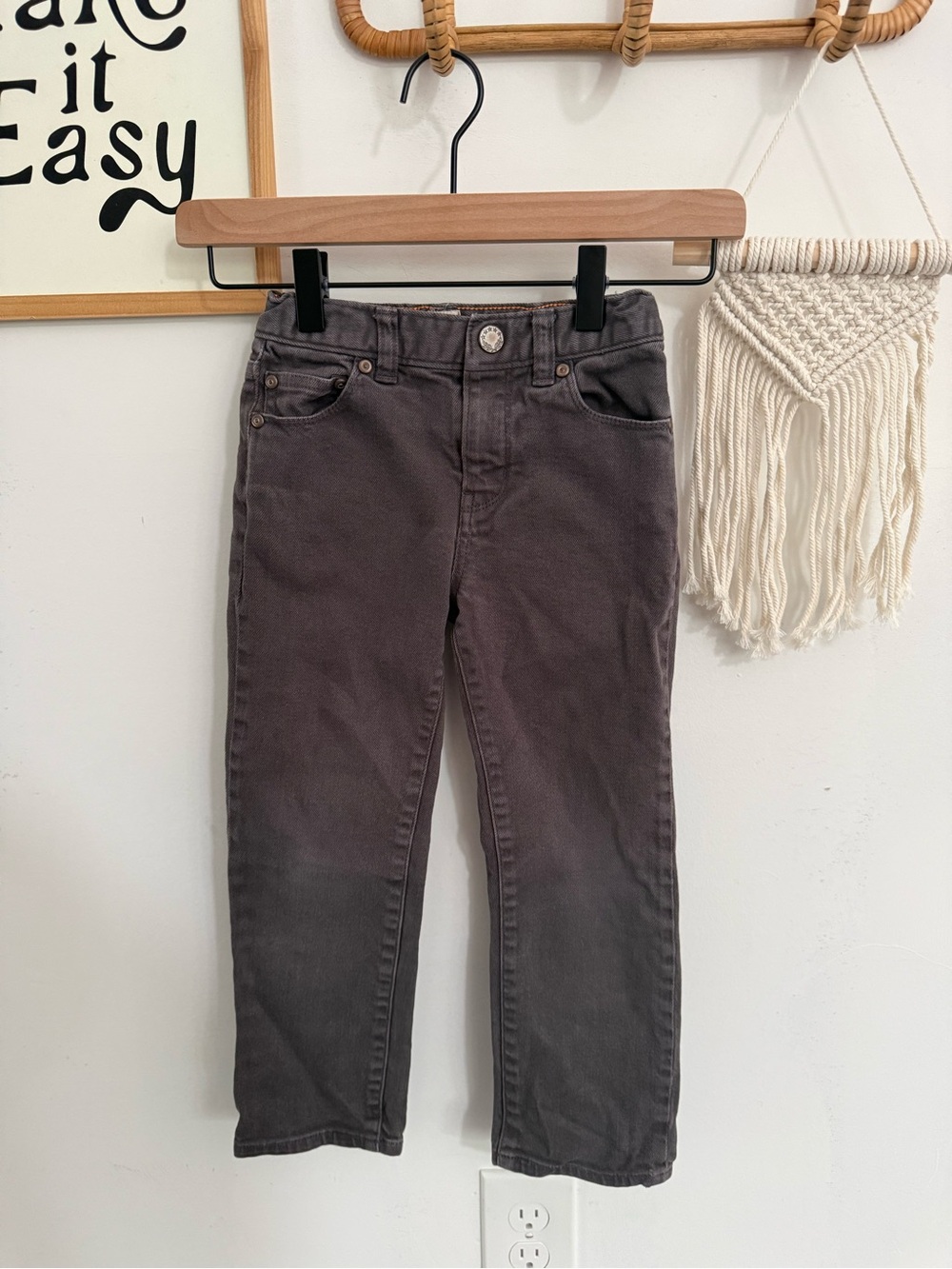 Crewcuts - size 5 - charcoal slim fit denim